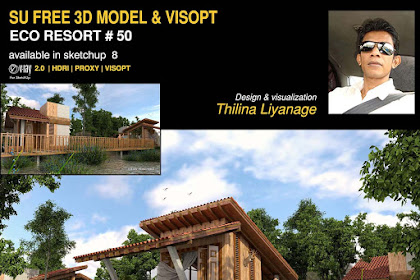 Free Sketchup Model Eco Resort #50 & Vray Visopt