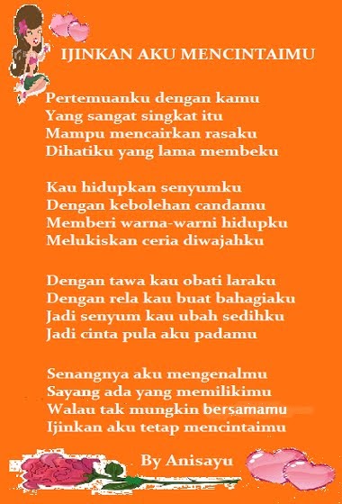  PUISI CINTA BY ANISAYU Ijinkan Aku Mencintaimu