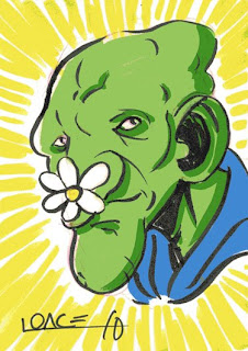 flowering nose, lance sawyer, sketch card