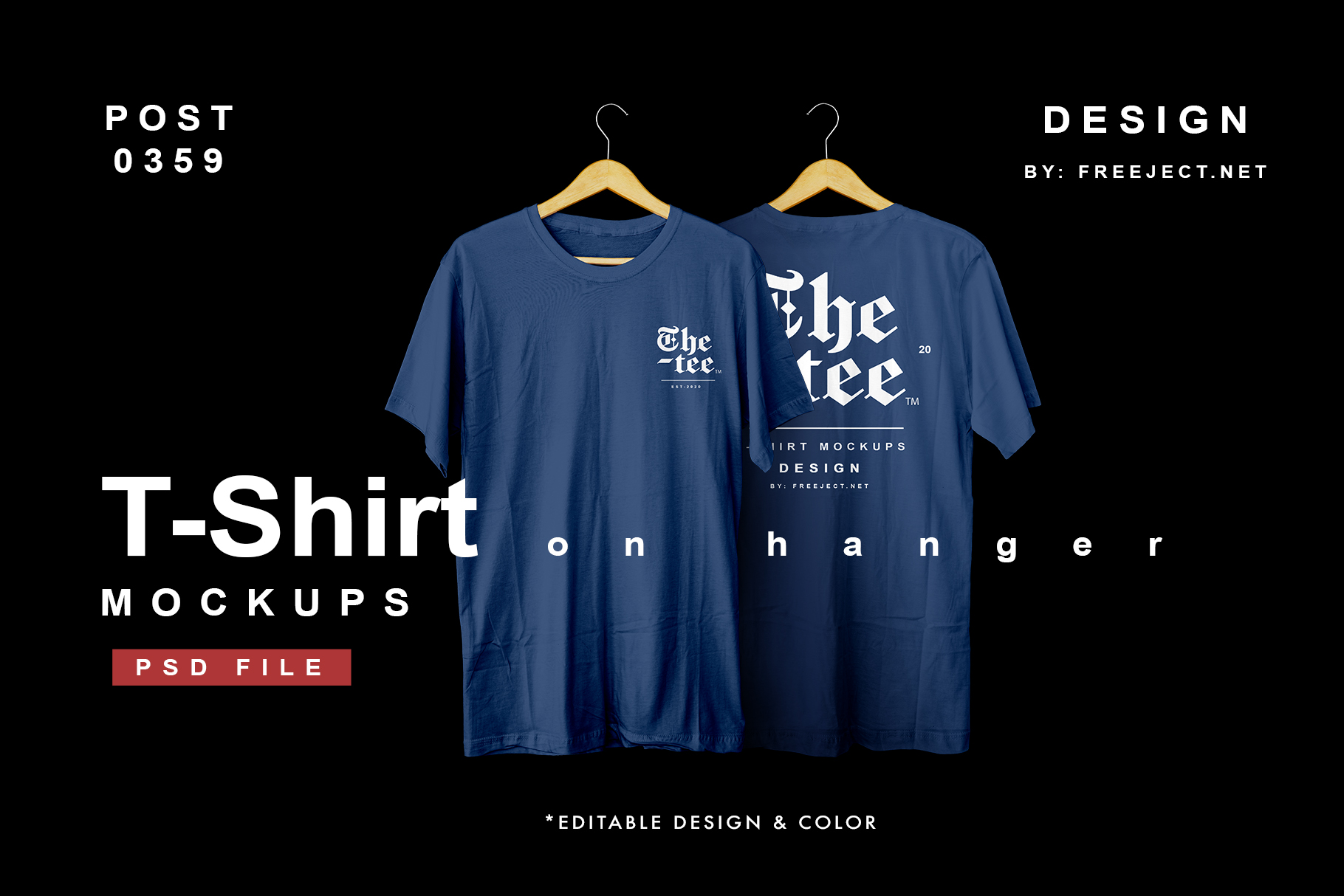 Download Free Download T-Shirt on Hanger Photoshop Mockups - PSD File