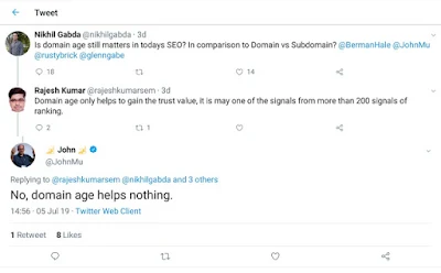 usia domain tidak penting bagi SEO
