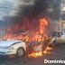 SANTIAGO: CHOQUE ENTRE VARIOS CARROS DEL CONCHO PROVOCA INCENDIO EN CASCO URBANO