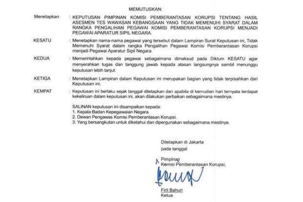 Ali Fikri Ungkap Upaya KPK Cek Keabsahan SK 75 Pegawai Dinonaktifkan yang Beredar