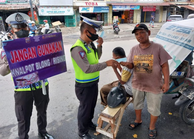 Satlantas Polres Pelabuhan Belawan Binluh Tertib Berlalulintas Ke Warga