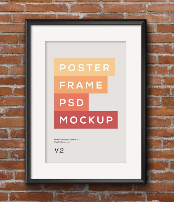 Download Poster Mockup Terbaru Gratis - POSTER FRAME MOCKUP BY GRAPHICBURGER