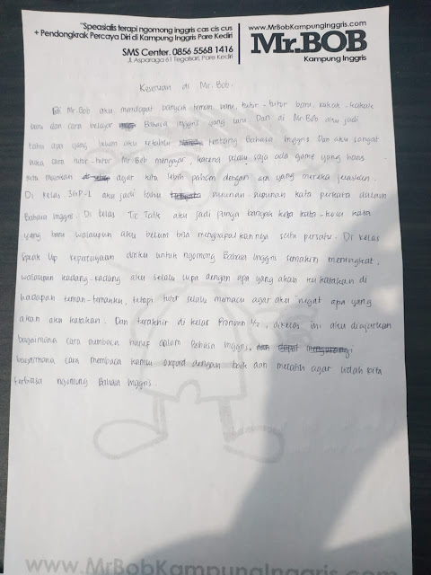 Bob kampung inggris saya menerima banyak sahabat gres Program Kelas Yang Nge-Dongkrak Aku - Story By Umi Tamil F. From Baubau