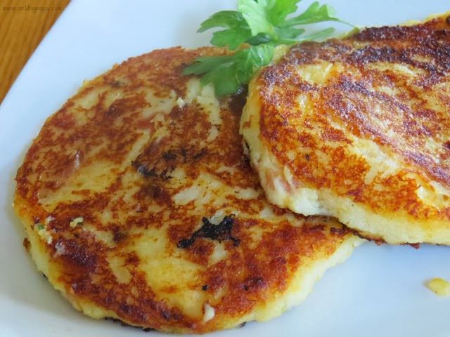 http://www.meldingmagic.com/2013/11/bacon-cheddar-potato-cakes.html