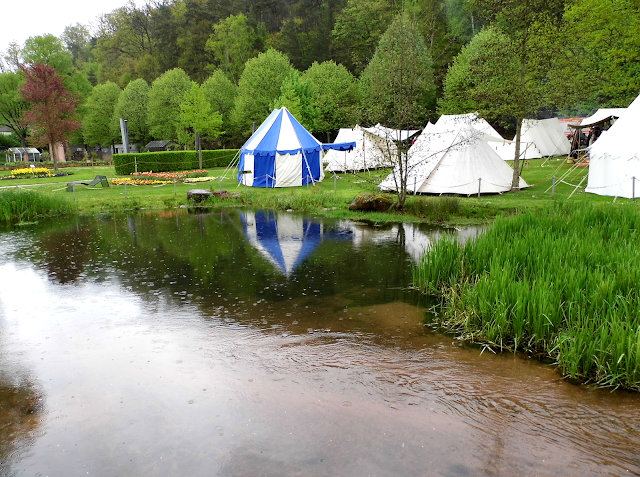 Medieval tents set up at the Gartenschau in Kaiserslautern