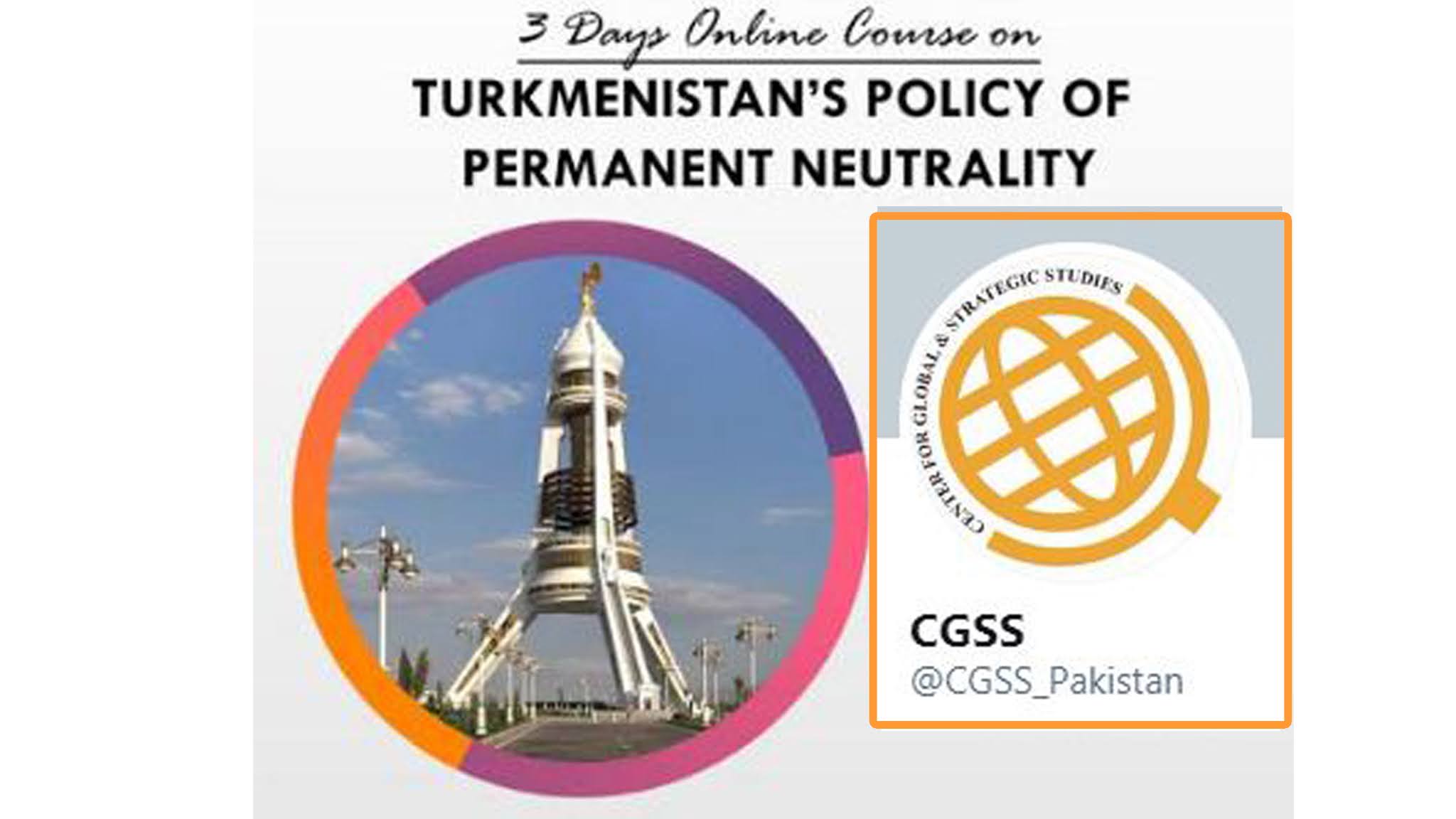 Turkmenistan Embassy, CGSS to jointly organize 3 Days Online Course, starting from Feb 8