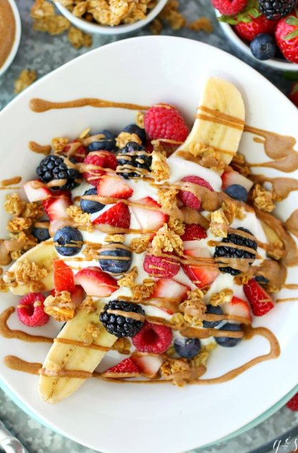 Breakfast Banana Split  MaraNatha Almond Butter
