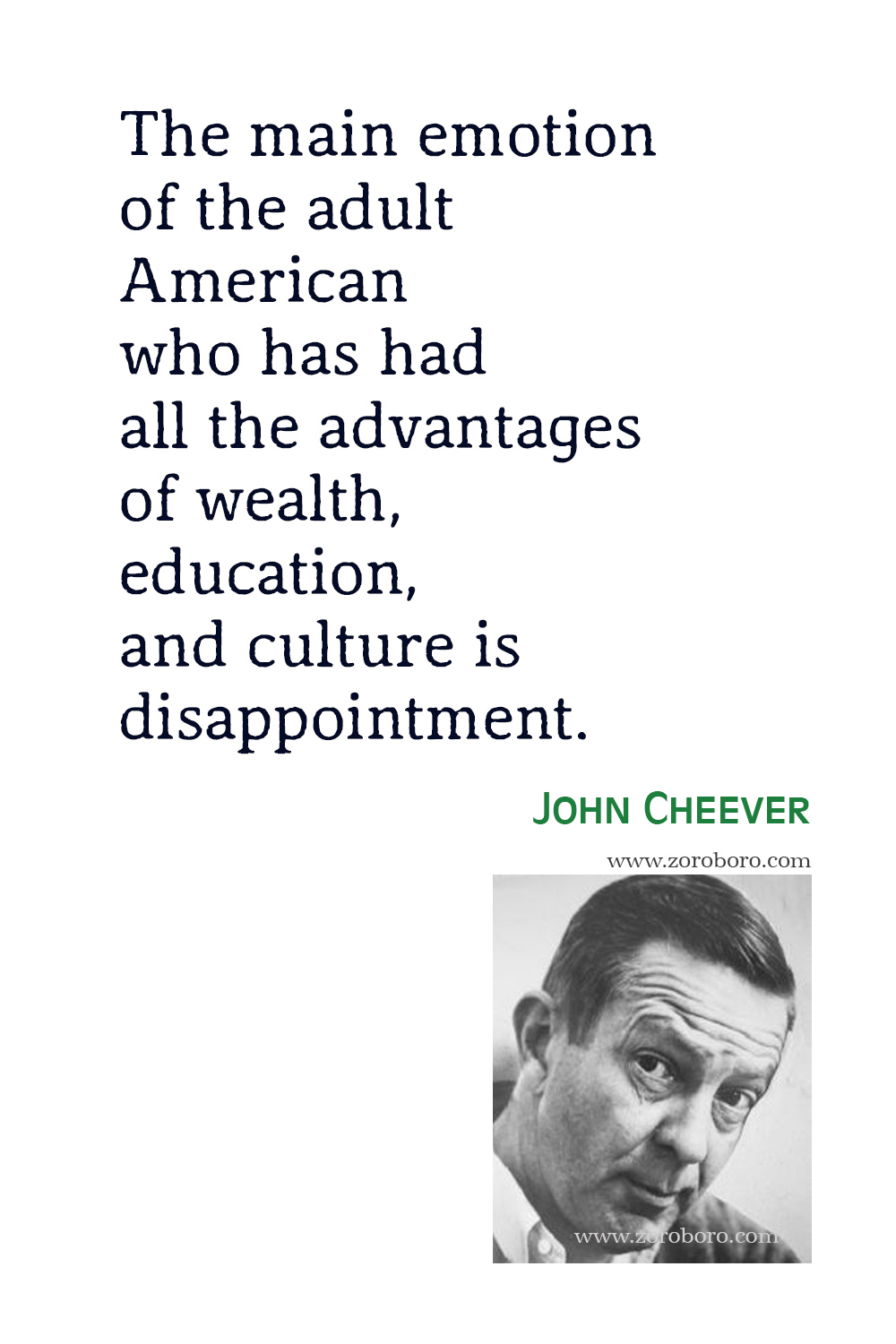 John Cheever Quotes, John Cheever The Stories of John Cheever, John Cheever The Swimmer, John Cheever Short Stories, John Cheever.