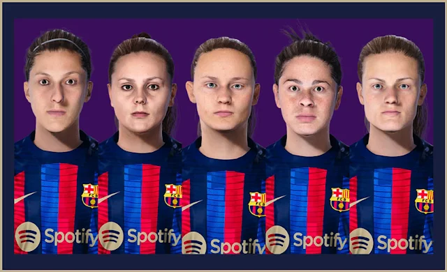 FC Barcelona Women Facepack For eFootball PES 2021