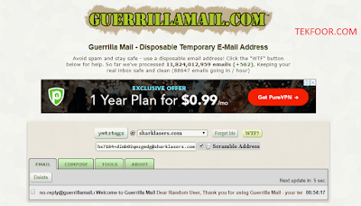 موقع Guerrilla Mail