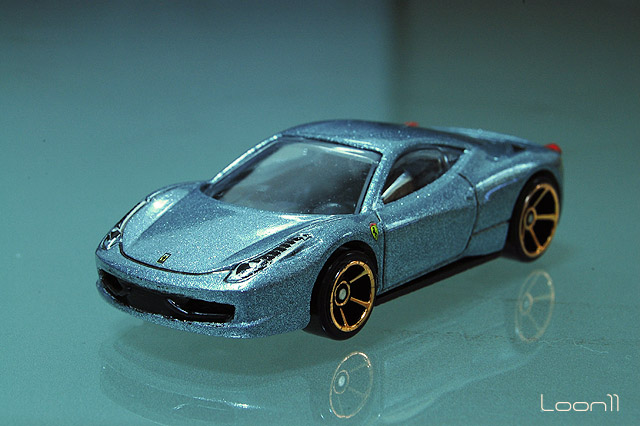 Metallic grey Hotwheels Frrrari 458 Italia another a must Hotwheels 