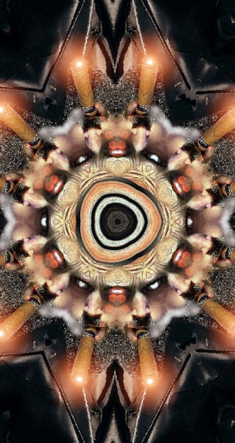 6/7 hemi kaleidoscope design with natural spiral center