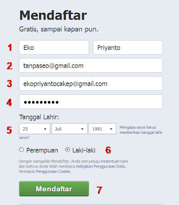 cara membuat email facebook