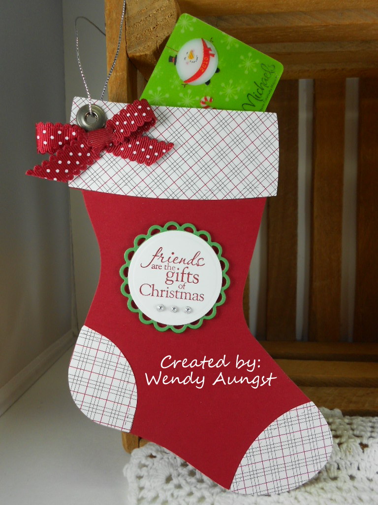 WeeBeeStampin4Fun: Christmas Stocking Gift Card Holder