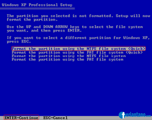 Cara Install Windows XP Lengkap Dengan Gambar