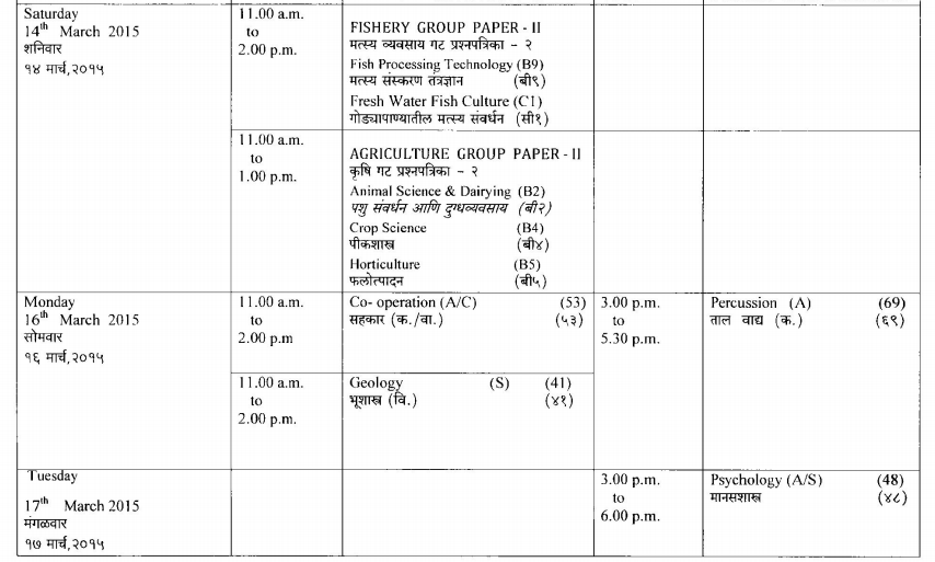 HSC Timetable Page 08
