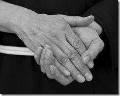 The story of the young man and his mom with wrinkled hands