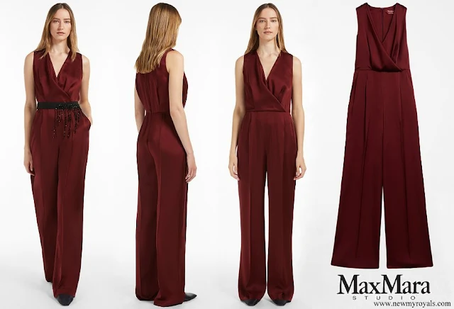 Grand Duchess Maria Teresa MAX MARA STUDIO Alamaro Envers satin jumpsuit