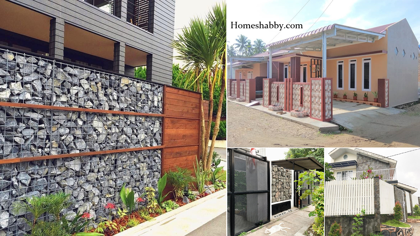 6 Desain Pagar Rumah Minimalis Model Batu Alam Yang Paling Di Minati Homeshabby Com Design Home Plans Home Decorating And Interior Design