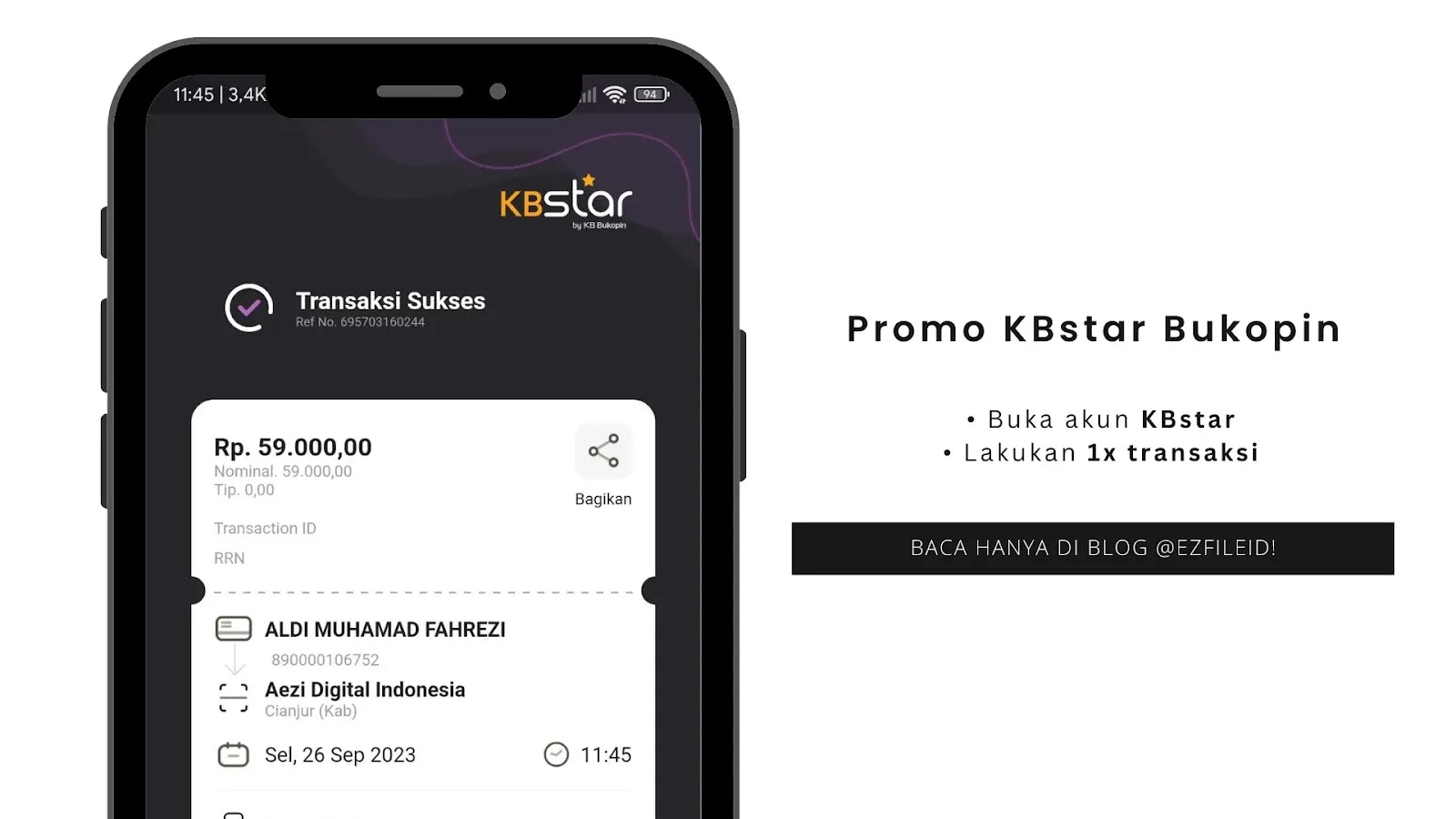 Promo KBstar Bukopin: Buka Akun KBstar dan Lakukan 1x Transaksi, Reward Rp 50rb! -@ezfileid @aezife