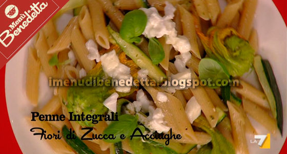 Penne Integrali ai Fiori di Zucca di Benedetta Parodi