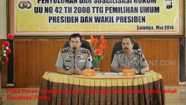 Polres Salatiga Gelar Sosialisasi Jelang Pilpres