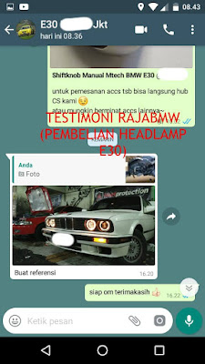 Testimoni Pembelian Headlamp E30 di Rajabmw