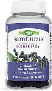 Nature's Way Sambucus Black Elderberry Gummies with Vitamin C and Zinc, 60 Gummies