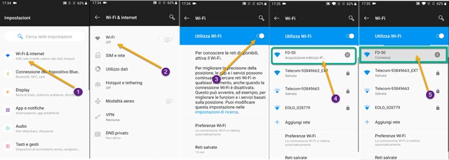 connessione a hotspot mobile