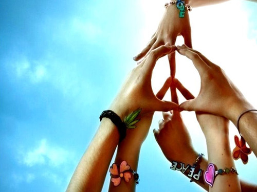 simbolo da paz e amor. simbolo de paz y amor