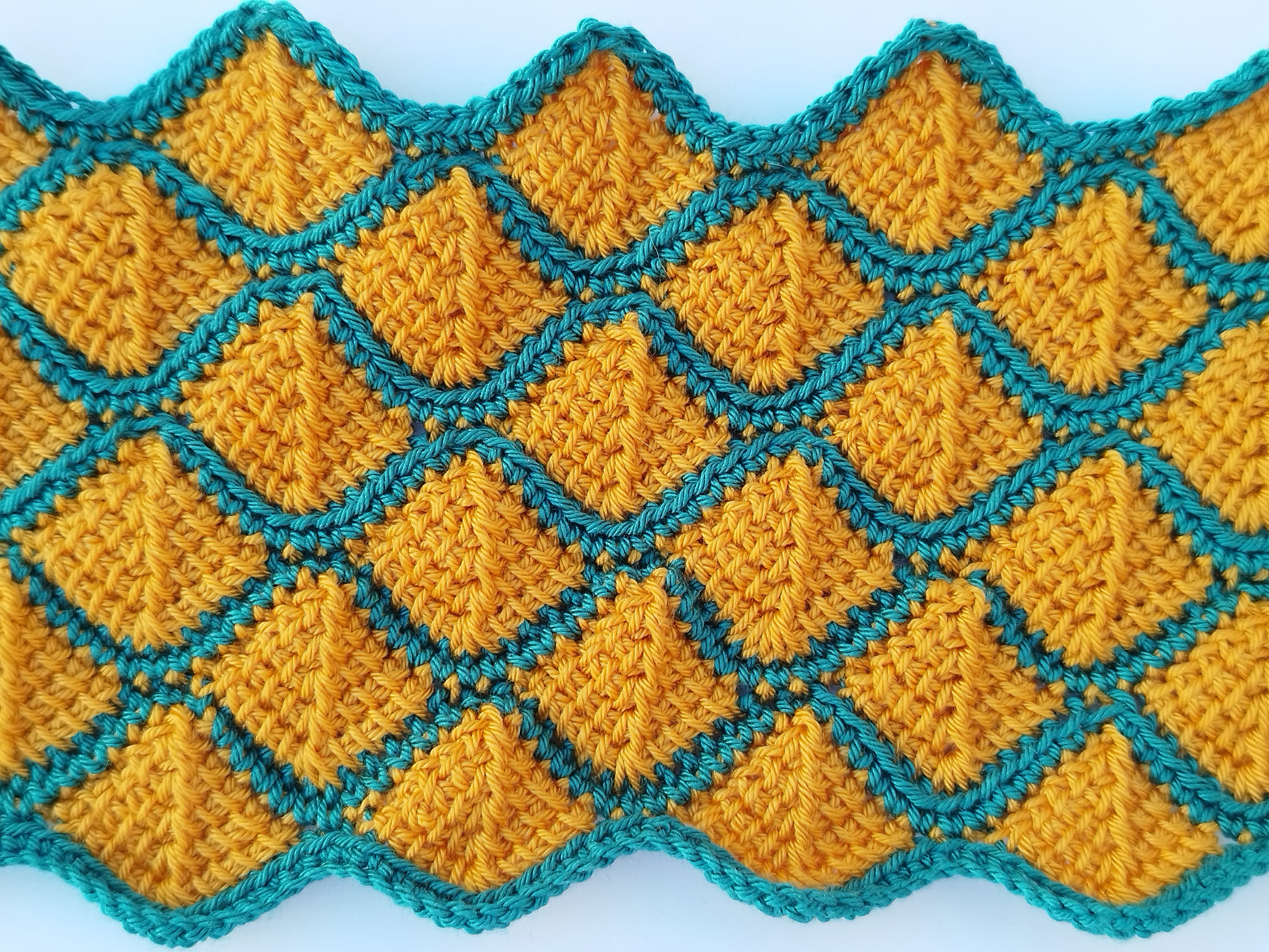 Tunisian crochet pattern swatch