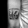 Tattoo Designs With Numbers - 70 Number Tattoos For Men - Numerical Ink Design Ideas - You can add roman letters too to your date tattoo design as shown here.