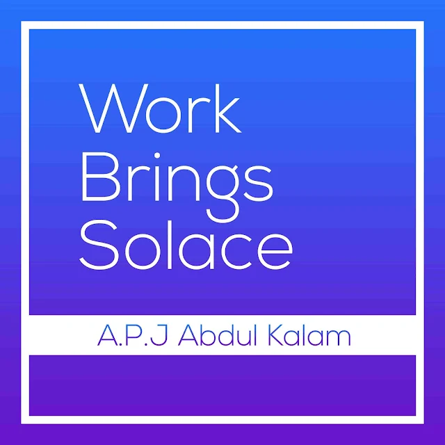 Work Brings Solace Theme | A.P.J Abdul Kalam | Study Notes