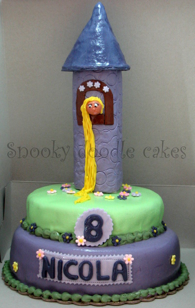 Tangled cake This cake is a chocolate cake The tower is edible too its 