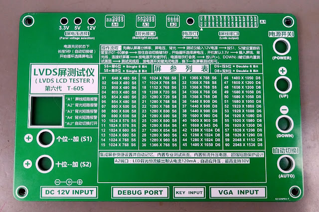 Painel do testador de Telas LCD de TV