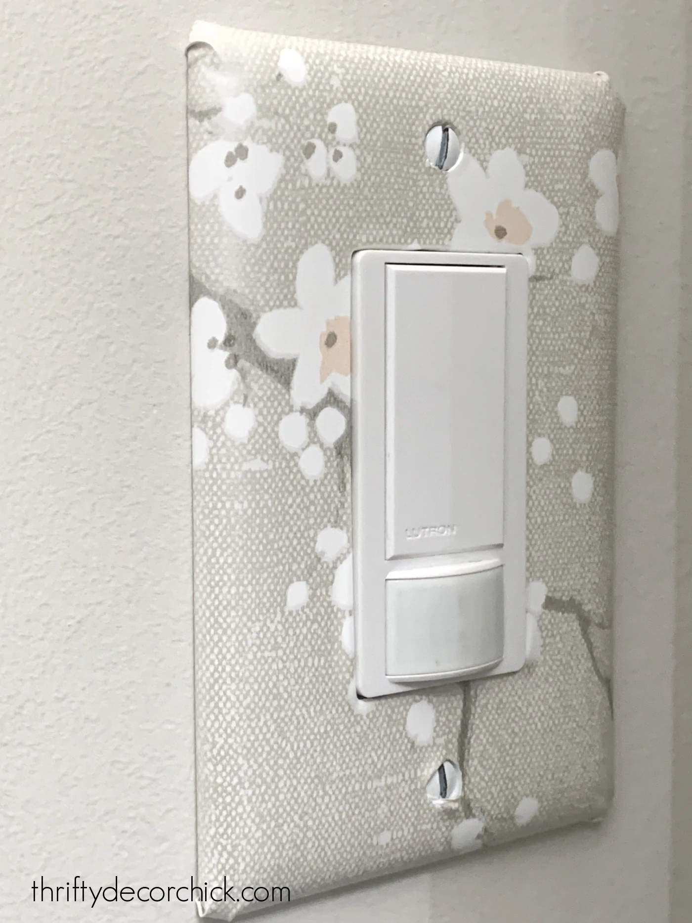 wallpaper on light switch cover