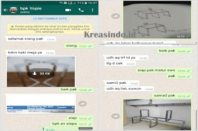 Pesanan Kaki Meja Besi Bpk Yopie PT Karya Boga Pramita Utama di Dharmawangsa Jakarta Selatan