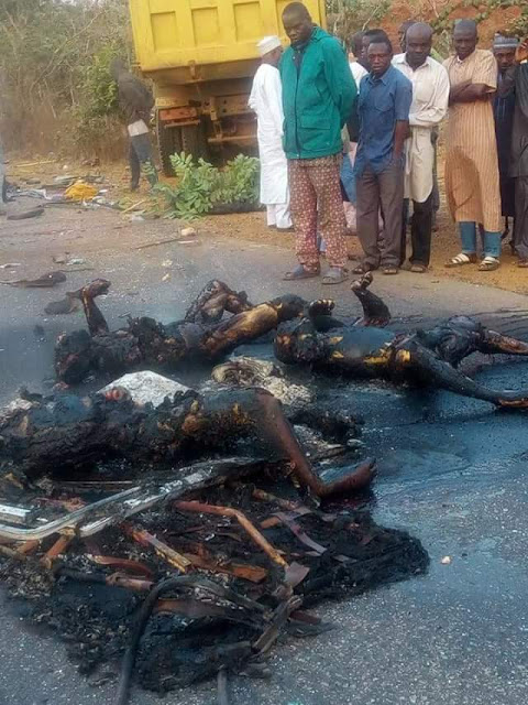  Graphic: 16 persons burnt to death in fatal Minna-Bida road crash