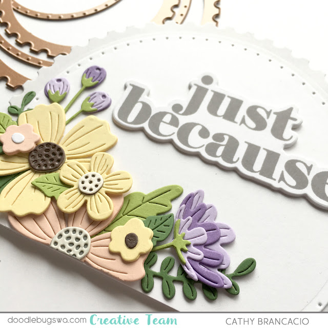 Spellbinders Postage Edge Circle Die and Be Bold Blooms