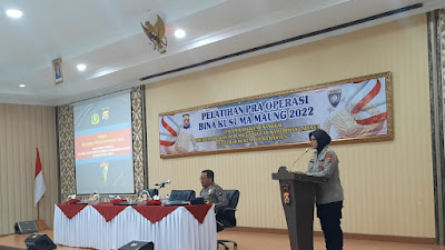 Biroops Polda Banten Menjadi Narasumber Tentang Pelatihan Pra Operasi Bina Kusuma Maung 2022