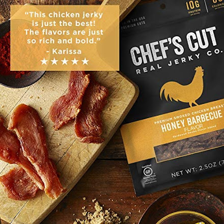 Honey and BBQ Flavored Chicken Jerky by Chef's Cut Real Jerky