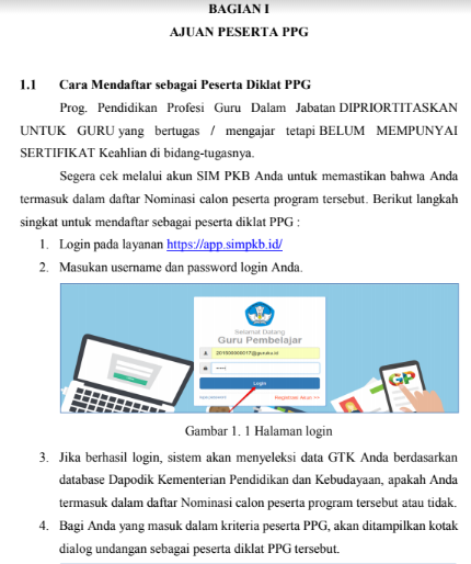 gambar cara daftar PPG di SIM PKB