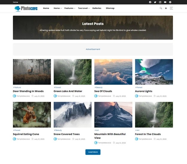 Photocave - Blogger Template