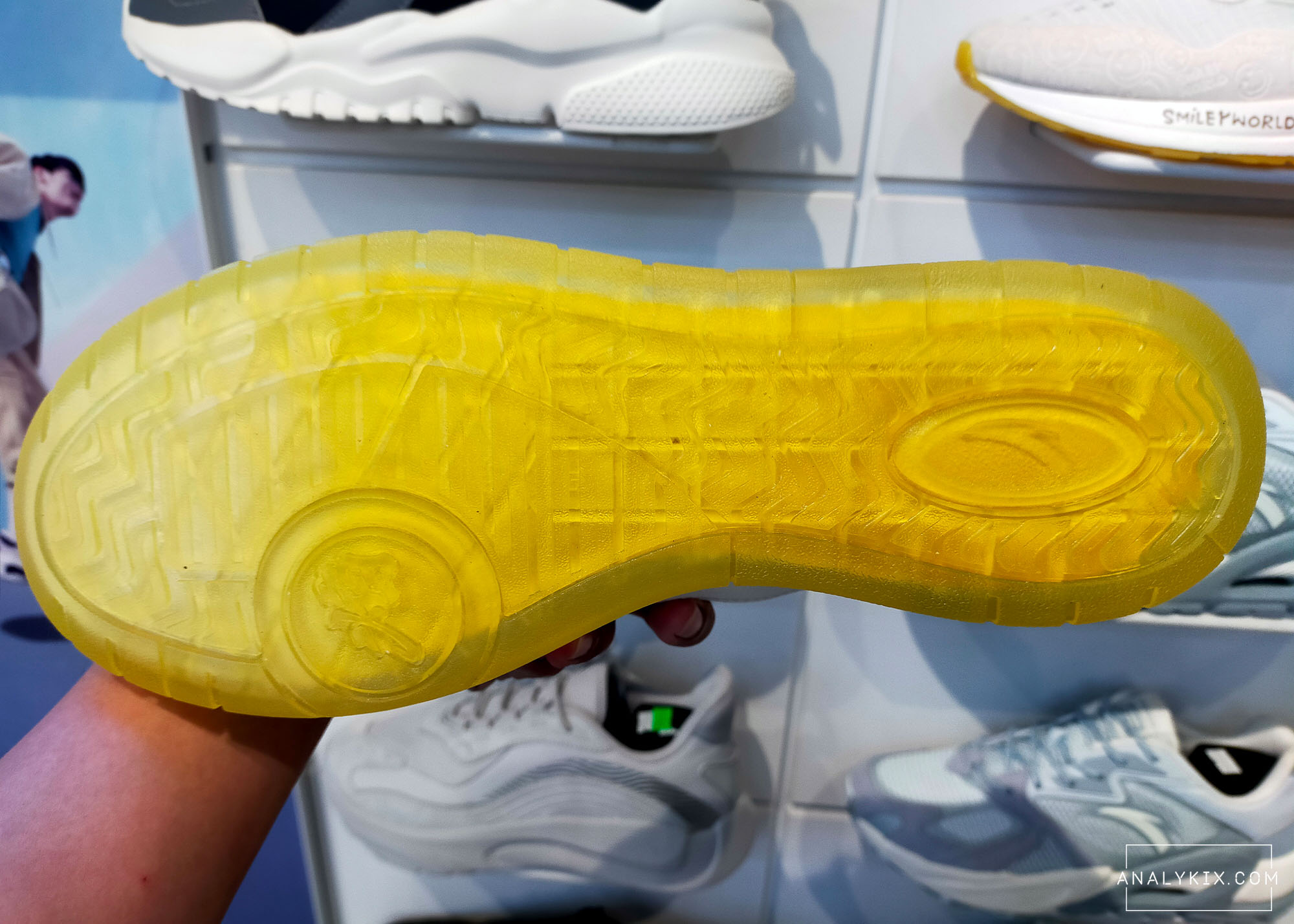 yellow translucent outsole