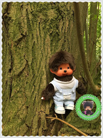 Bubbles le Monchhichi fait des découvertes à la forêt - bois - parc - rouelle - le havre