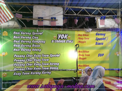 menu makanan di Yok D'Corner Stall