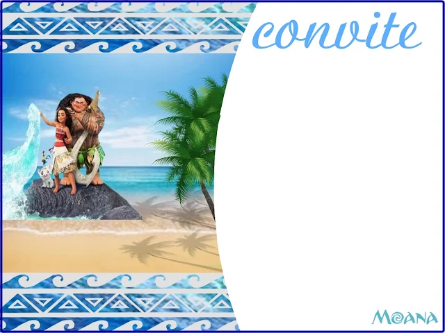 Moana: Invitaciones e Imprimibles Gratis para Fiestas.